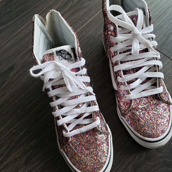 Vans Shoes - Vans high top glitter sneakers size 8